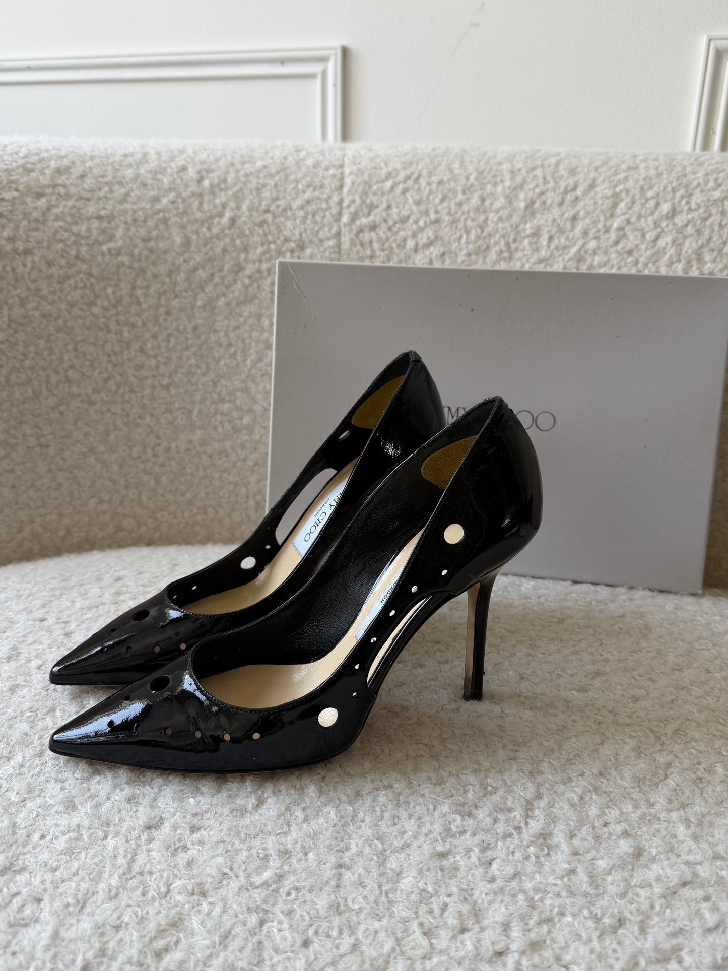 Black Patent Leather Heels 36 Good