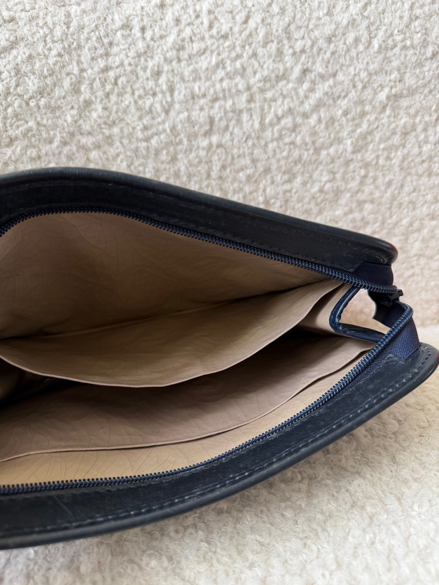 Black Oblique Canvas Clutch