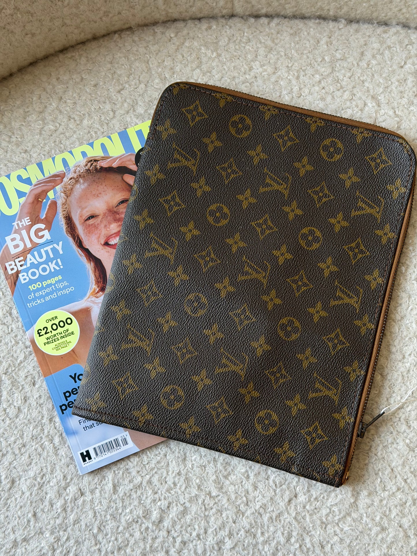 Monogram Canvas Flat Clutch Bag