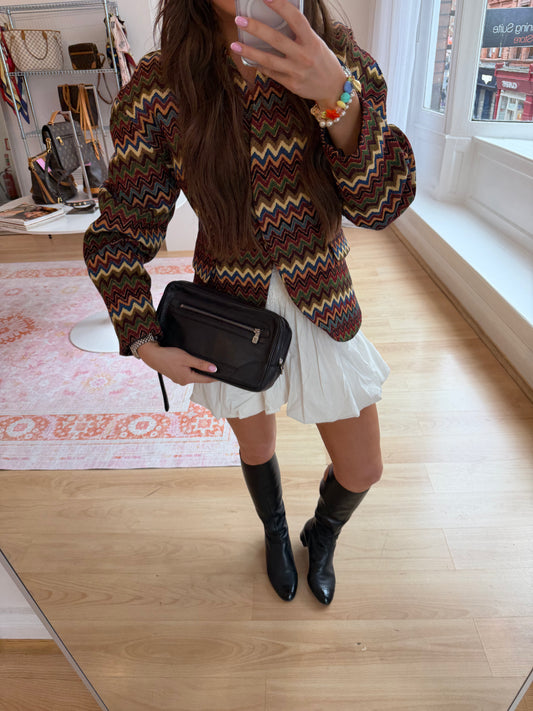Black Taiga Leather Clutch