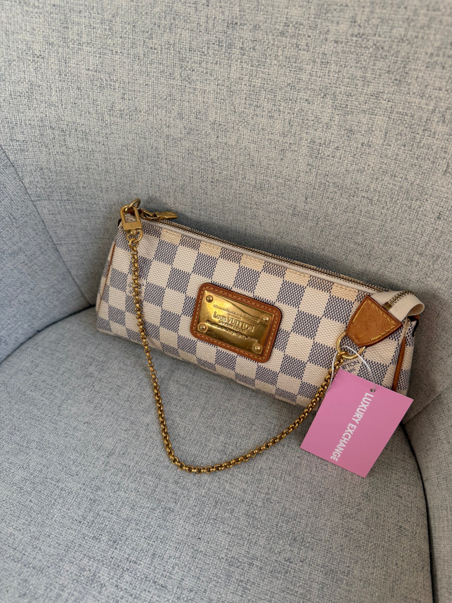 Pre-Owned Damier Azur Canvas Shoulder Bag