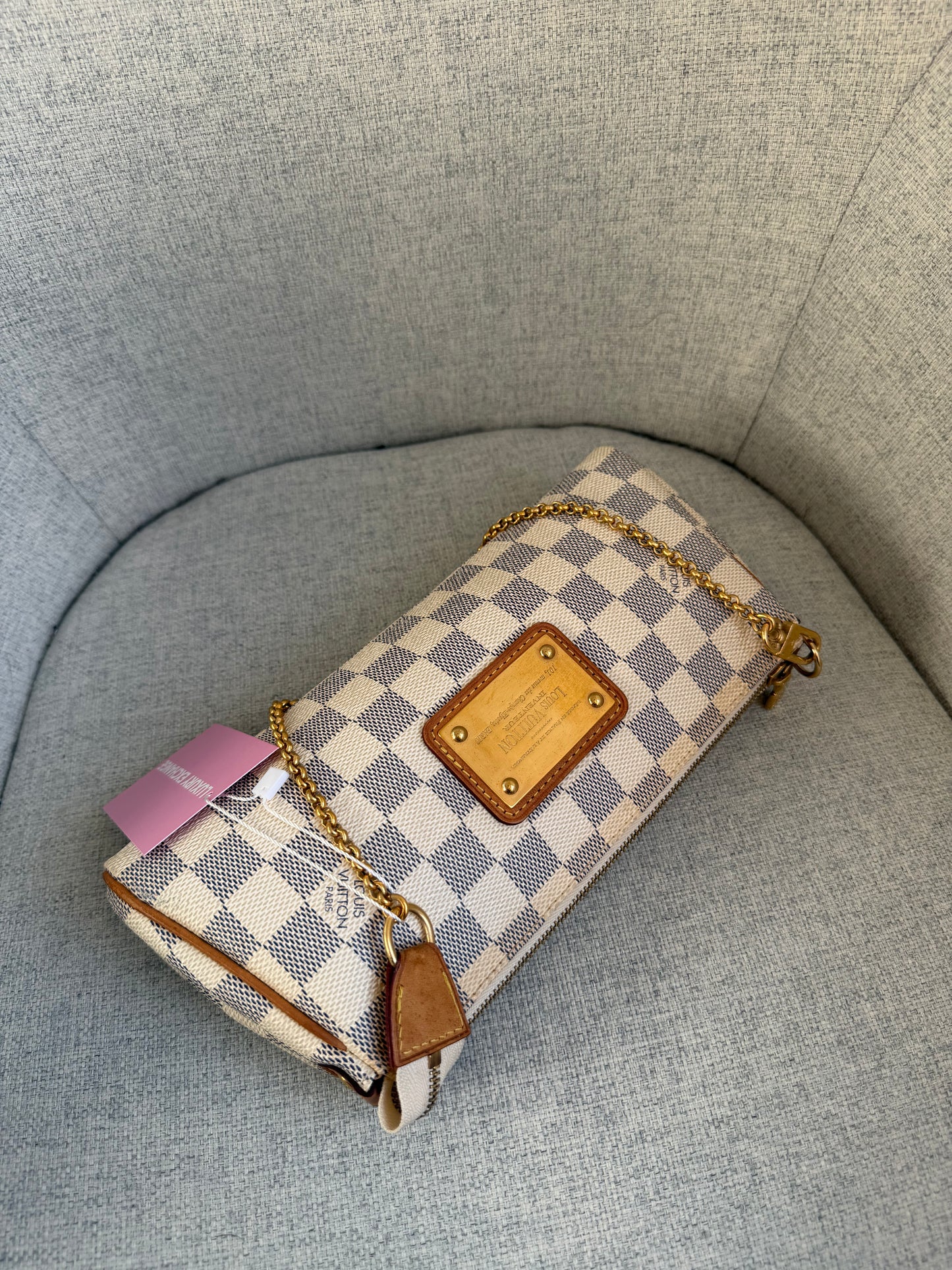 Pre-Owned Damier Azur Canvas Shoulder Bag
