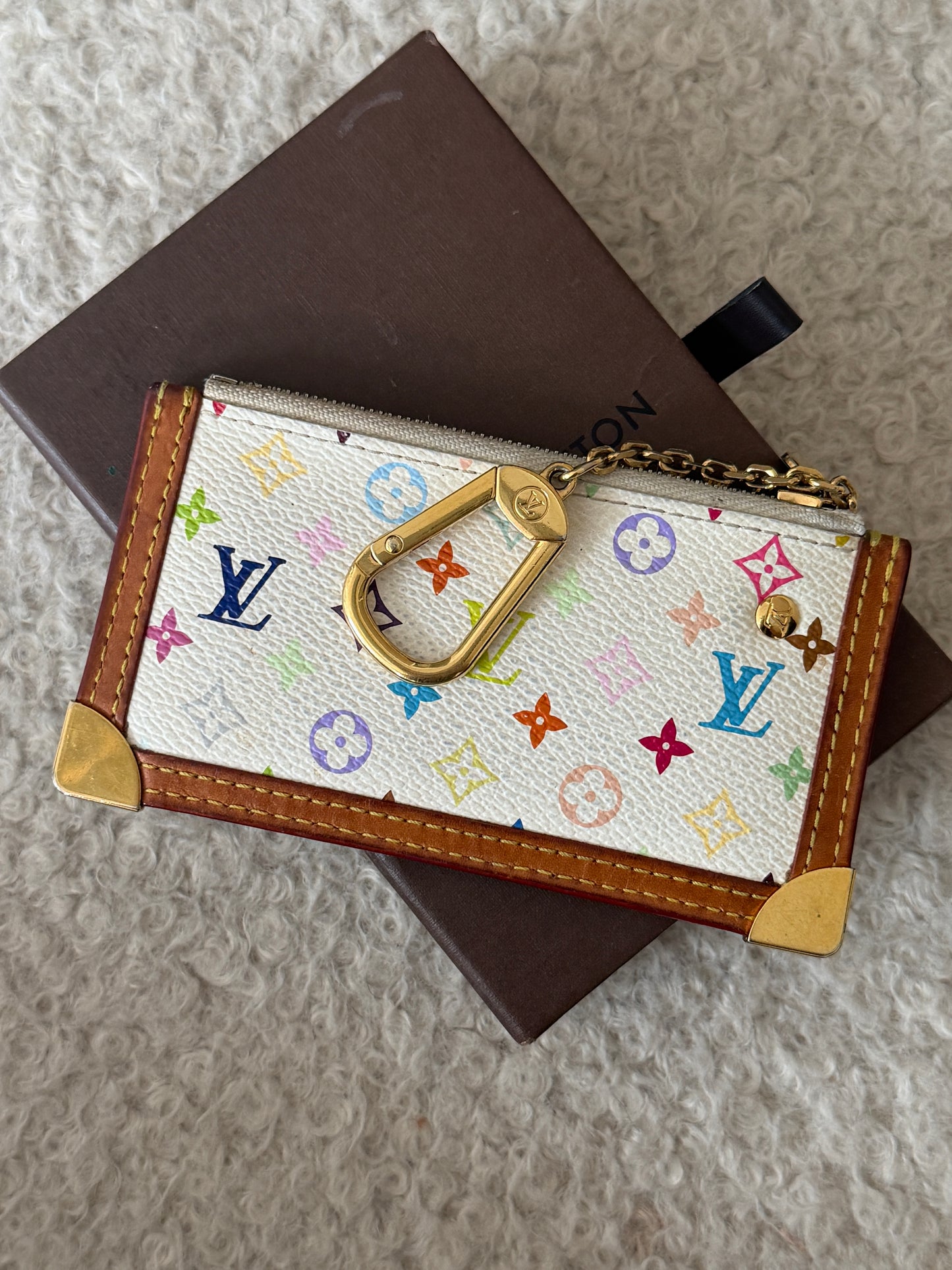 Pre-Owned LV Multicolore Coated Canvas Key Pouch