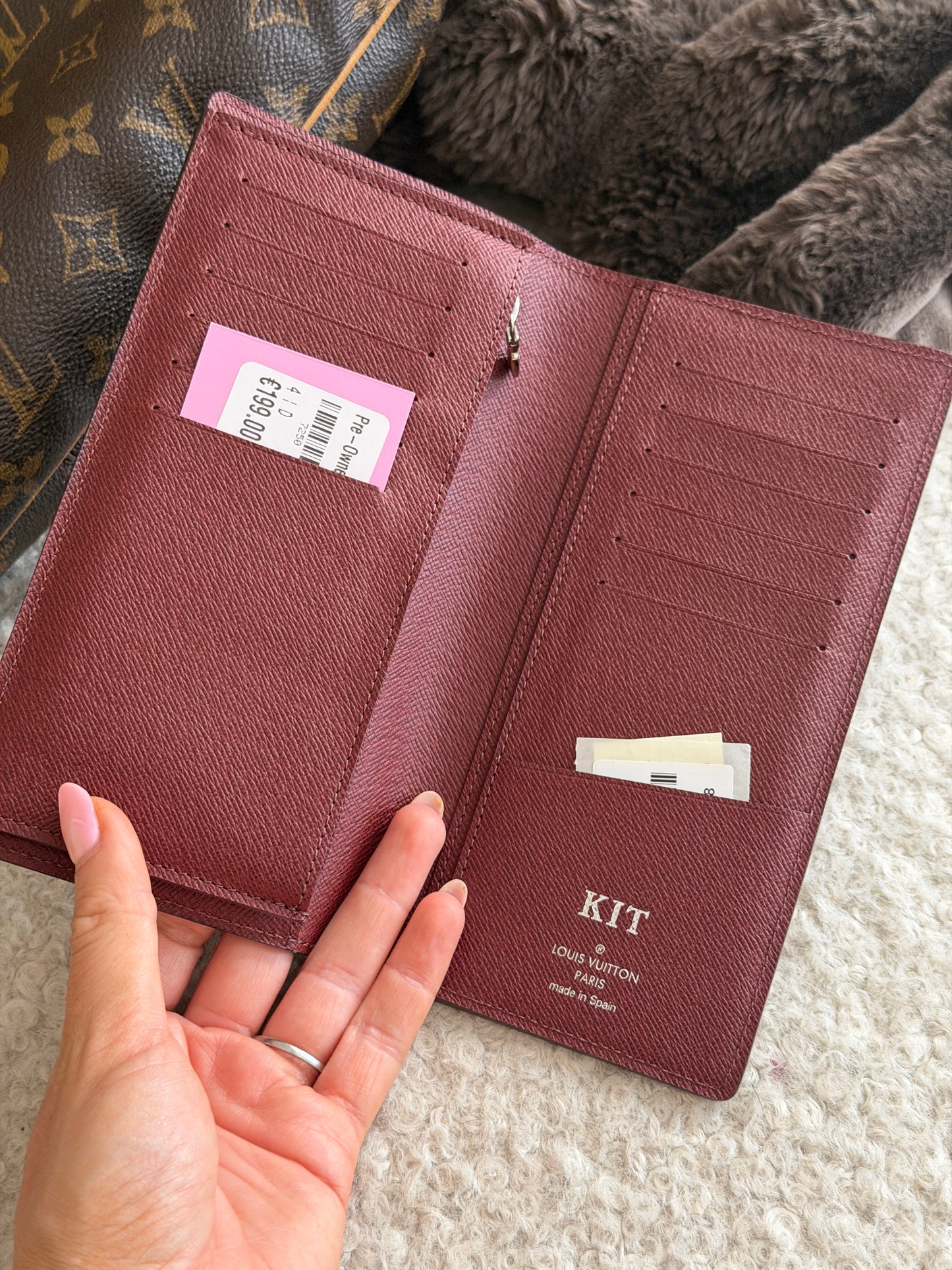 Pre-Owned Bordaux Epileather Organiser
