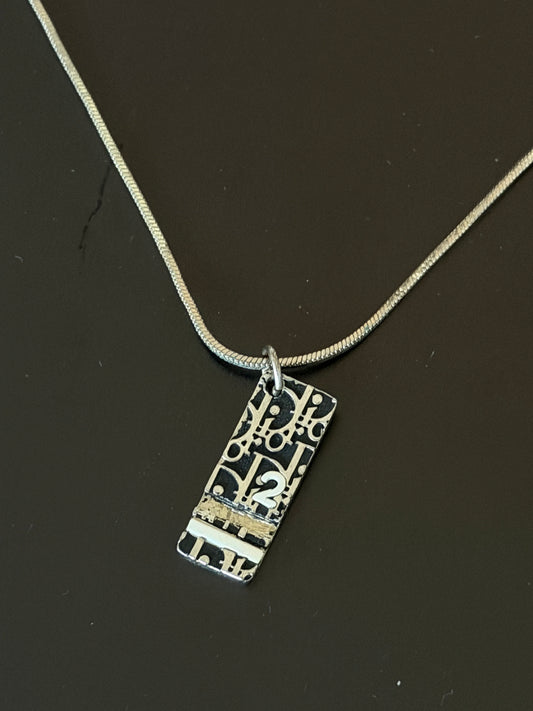 Dior Necklace Dog Tag Style