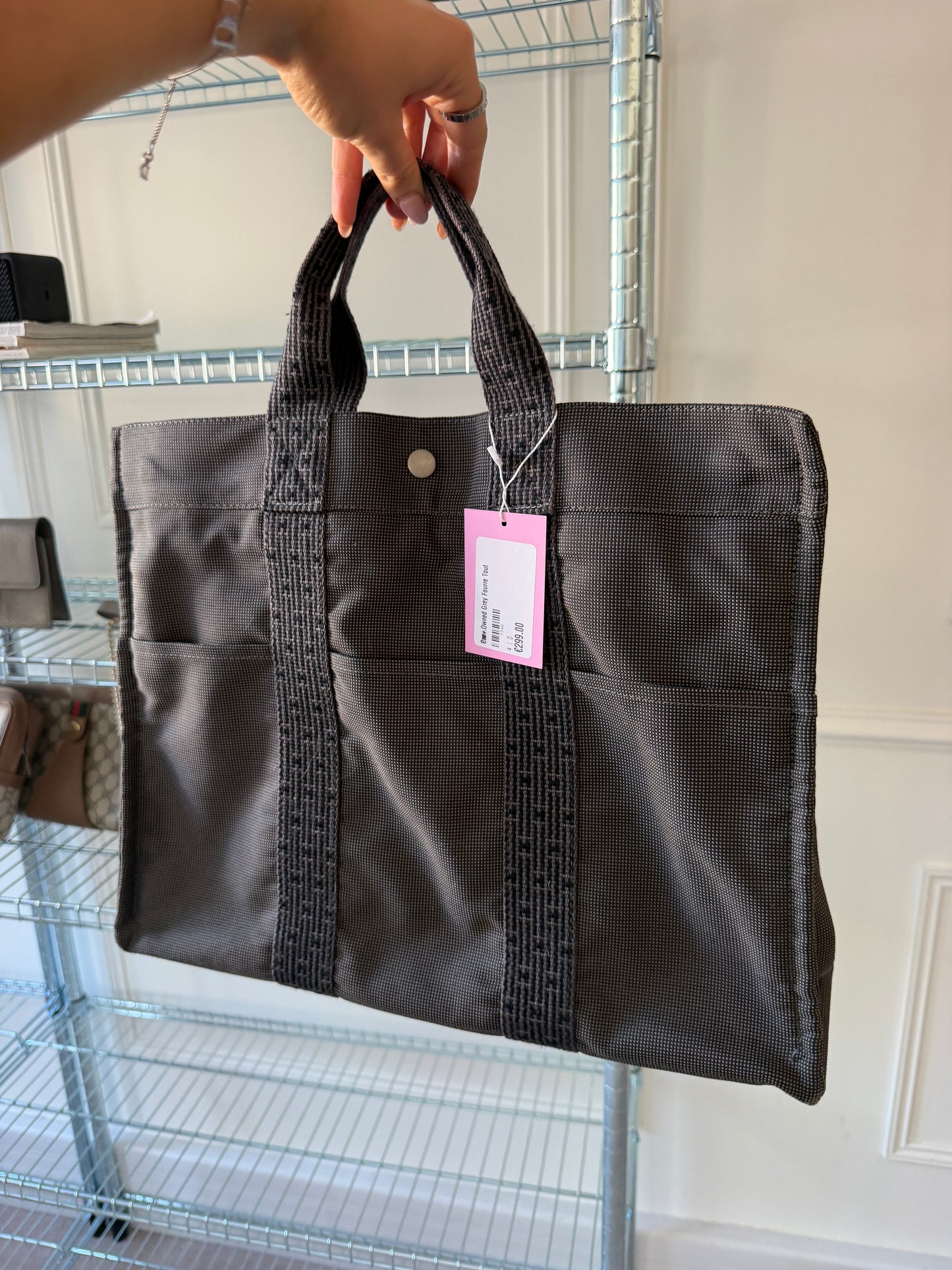Pre-Owned Grey Fourre Tout Canvas Handbag