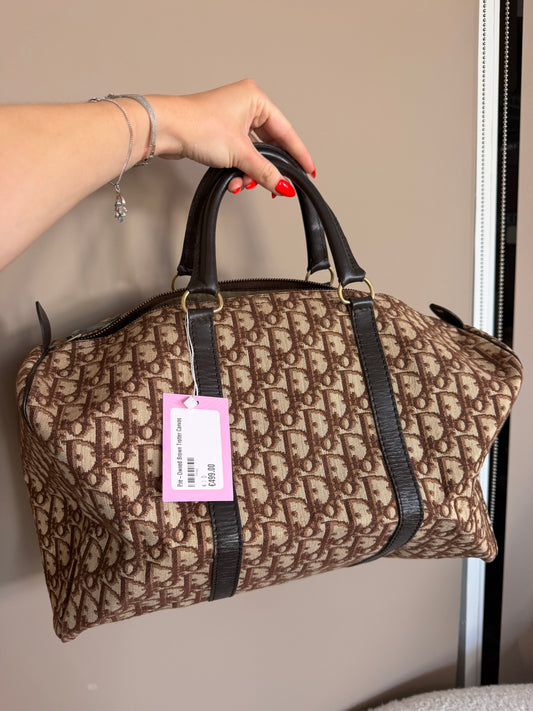 Pre-Owned Trotter Canvas Boston Bag