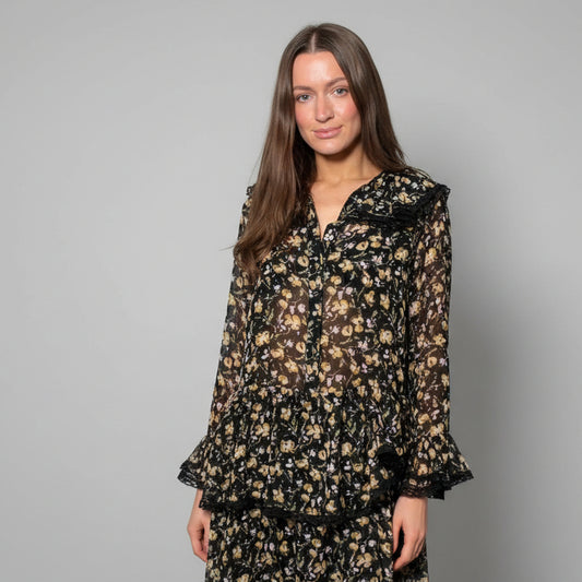 Button Up Frilly Dress