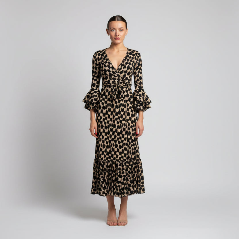 Leopard Wrap Dress UK6