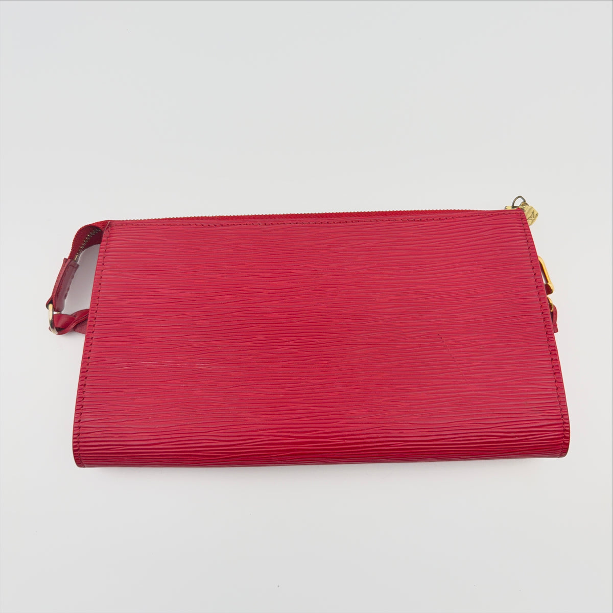 Pre-Owned Red Epileather Pochette Shoulder Bag