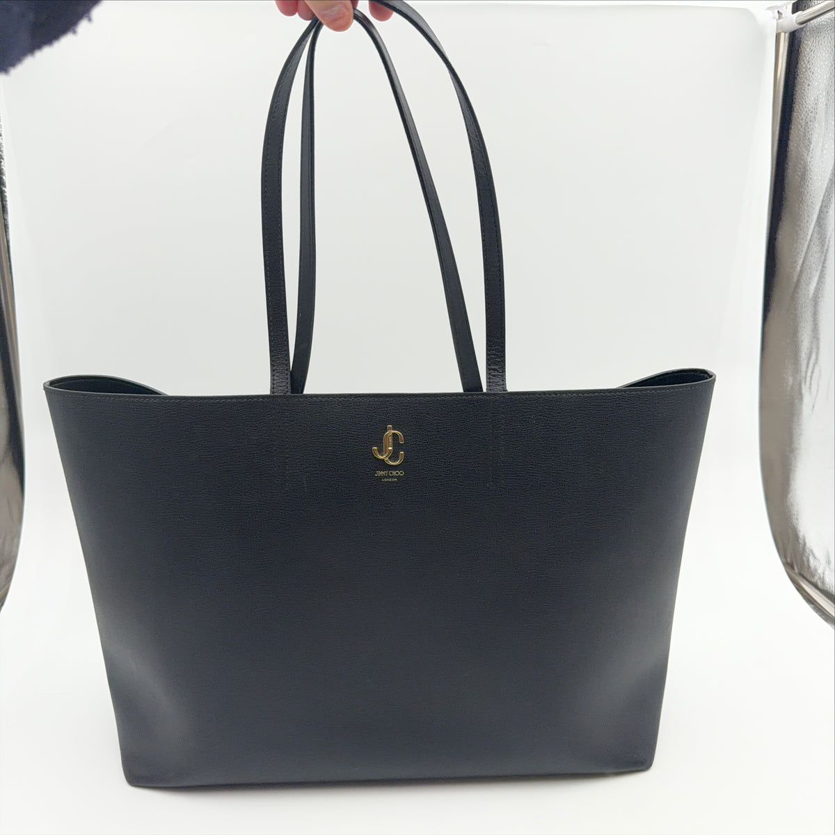 Pre-Owned Black Leather Shopper tote