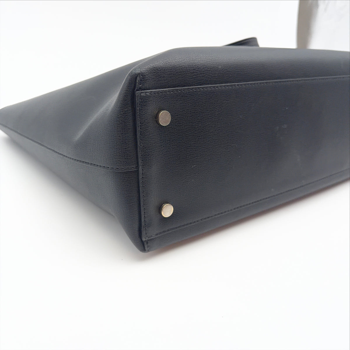 Pre-Owned Black Leather Shopper tote