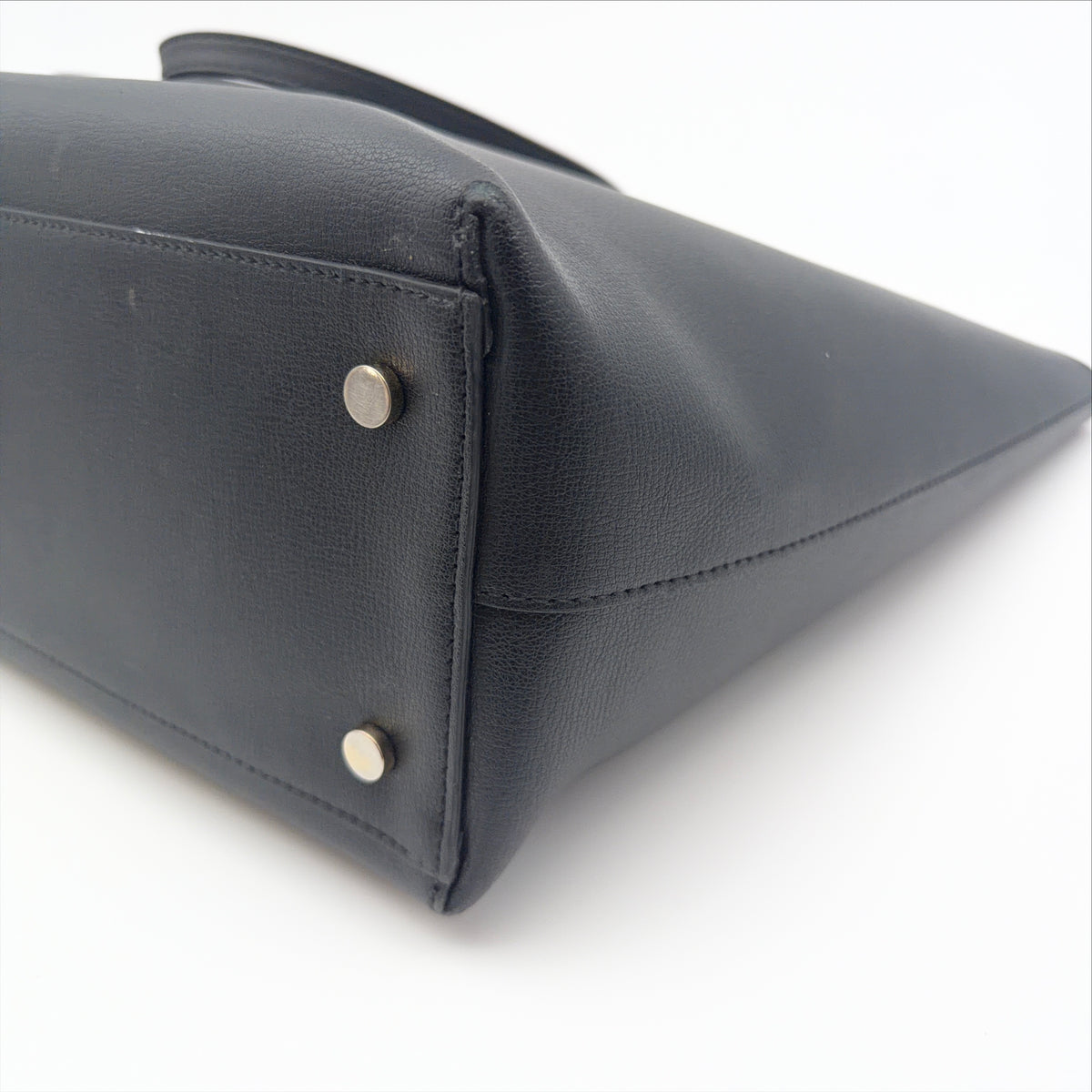 Pre-Owned Black Leather Shopper tote