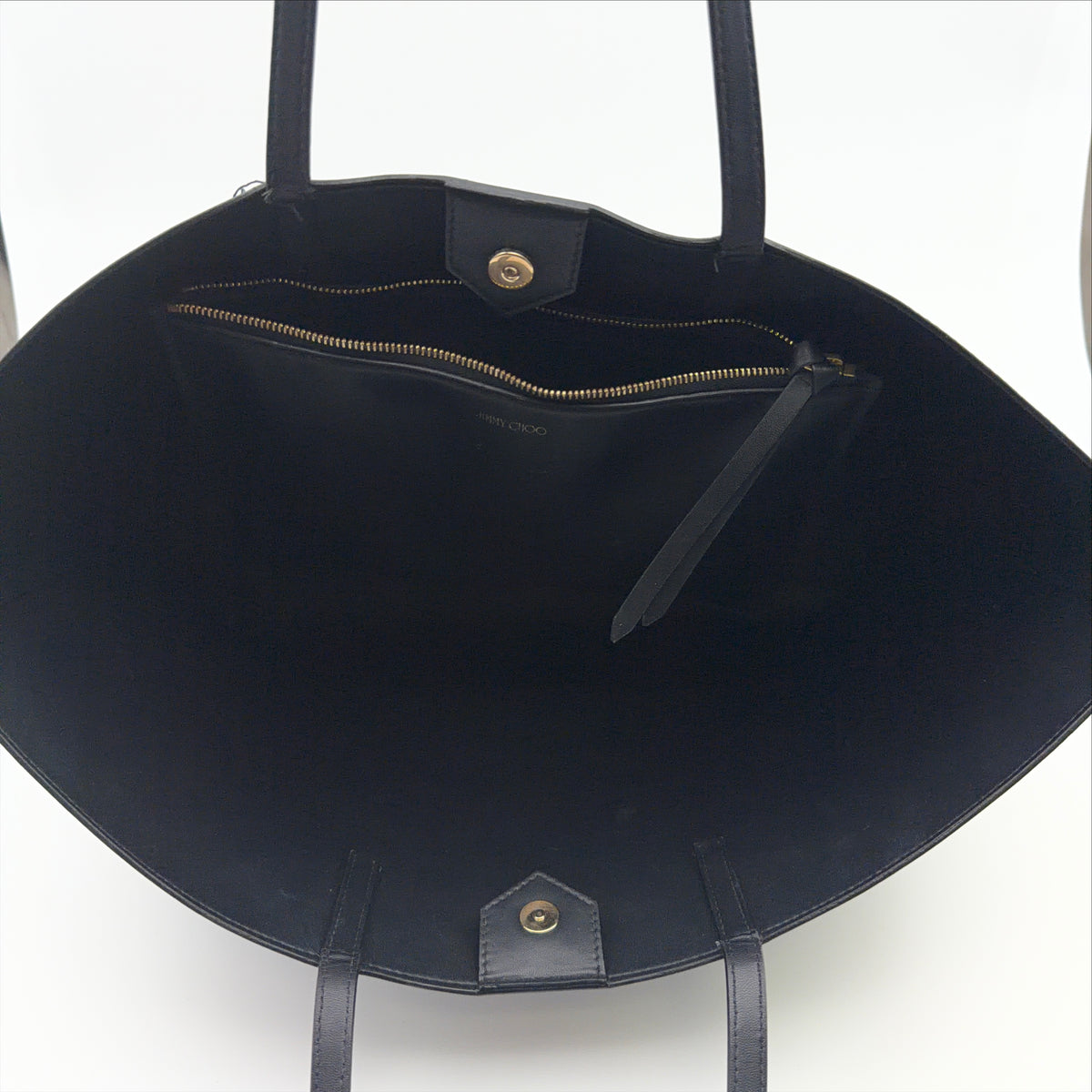 Pre-Owned Black Leather Shopper tote