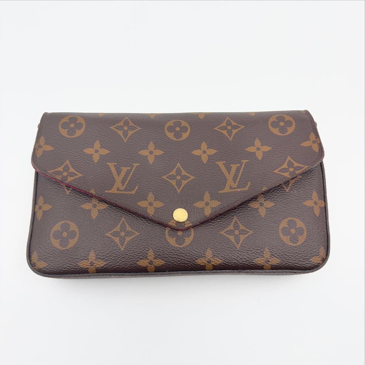 Pre-Owned LV Monogram Coated Canvas Wallet on Chain