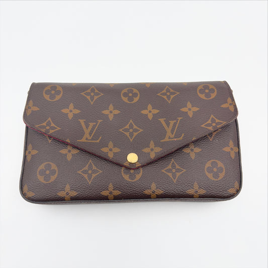 Pre-Owned LV Monogram Coated Canvas Wallet on Chain