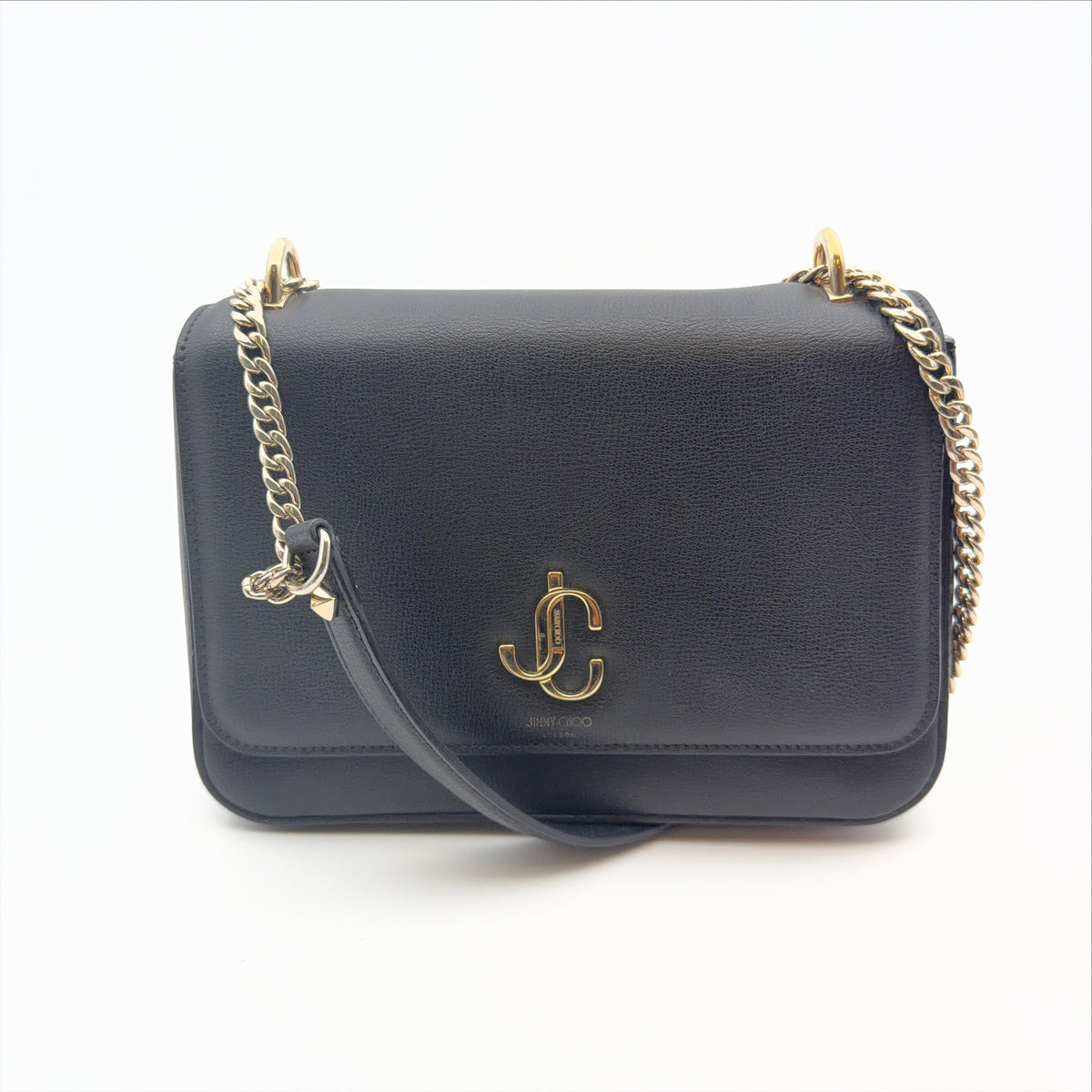 Pre-Owned Black Leather Crossbody Bag