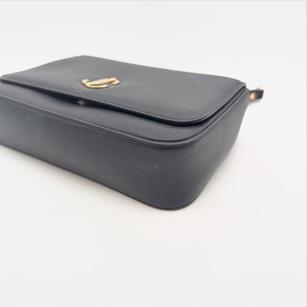 Pre-Owned Black Leather Crossbody Bag
