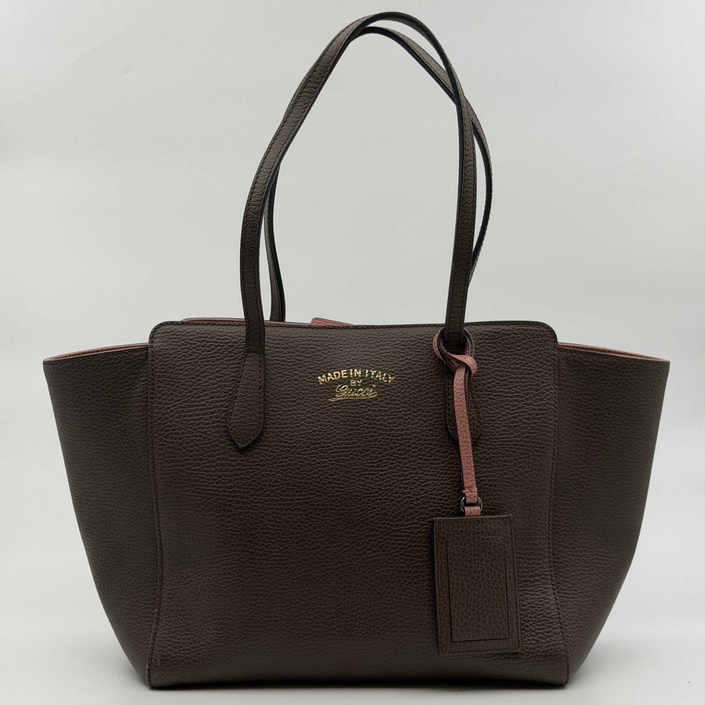Pre-Owned Etoupe Pebbled Leather Shopper Tote