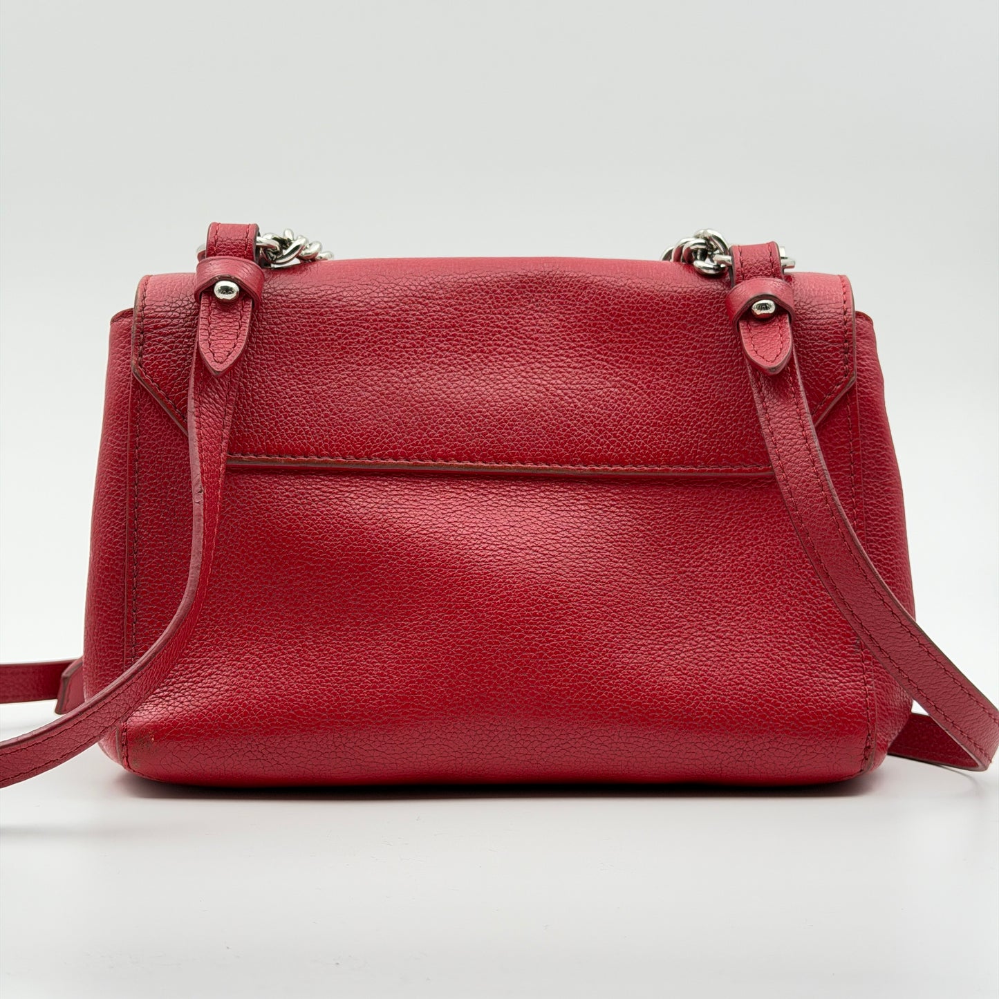 Pre-Owned Red Leather Lockme II BB Crossbody Bag