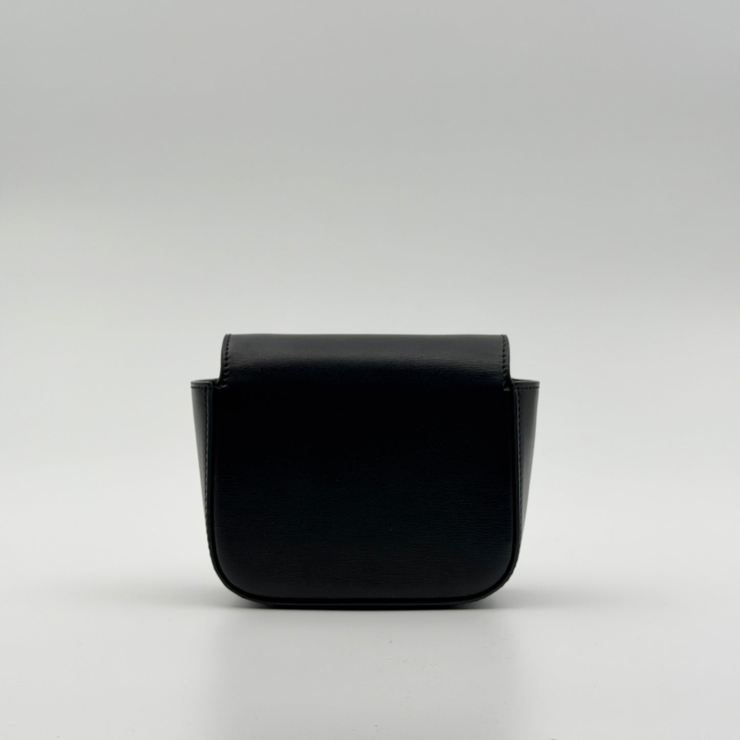 Pre-Owned Black Triomphe Boxcalf Leather Mini Triomphe