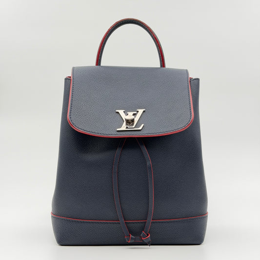 Pre-Owned Marine Rouge Leather Lockme Backpack