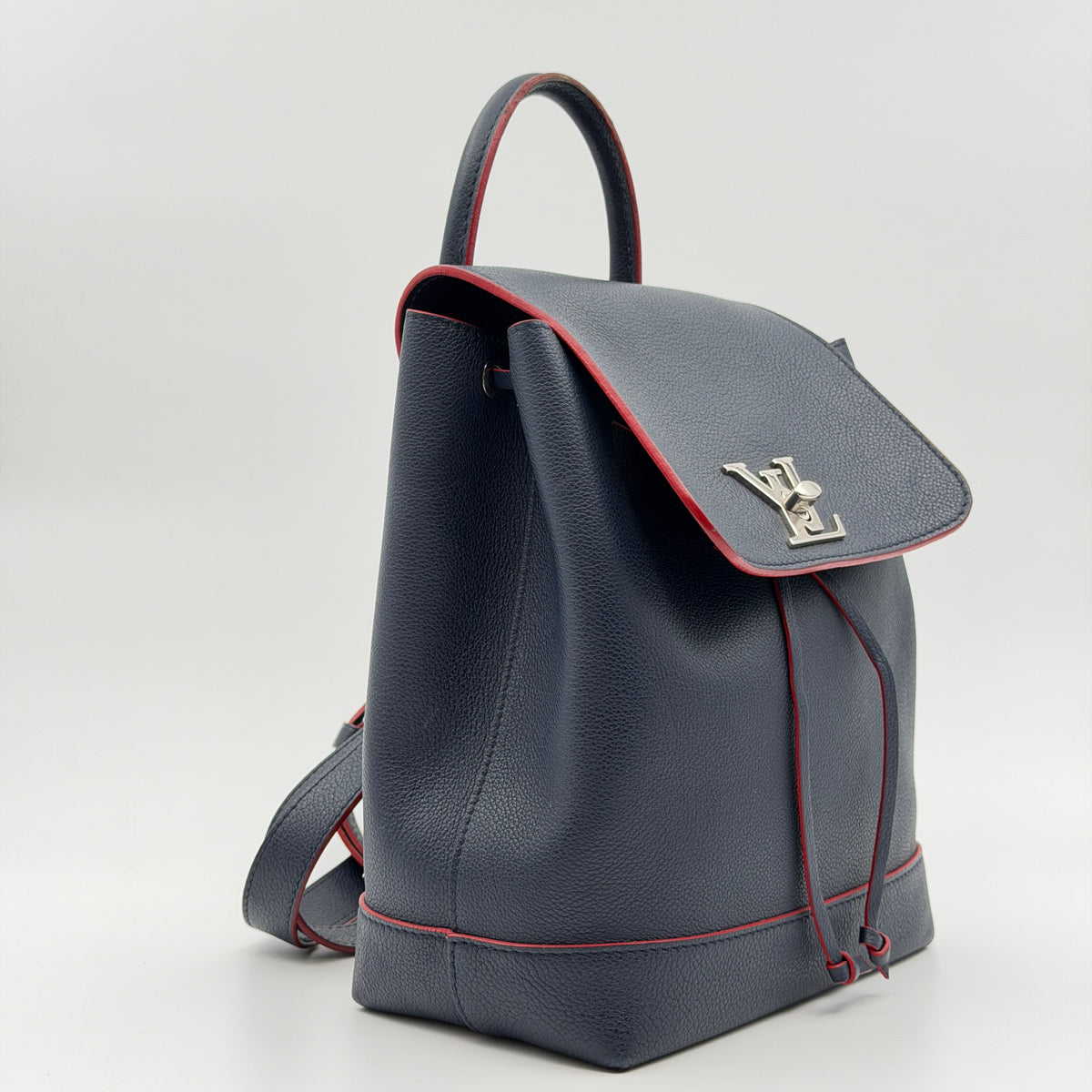 Pre-Owned Marine Rouge Leather Lockme Backpack