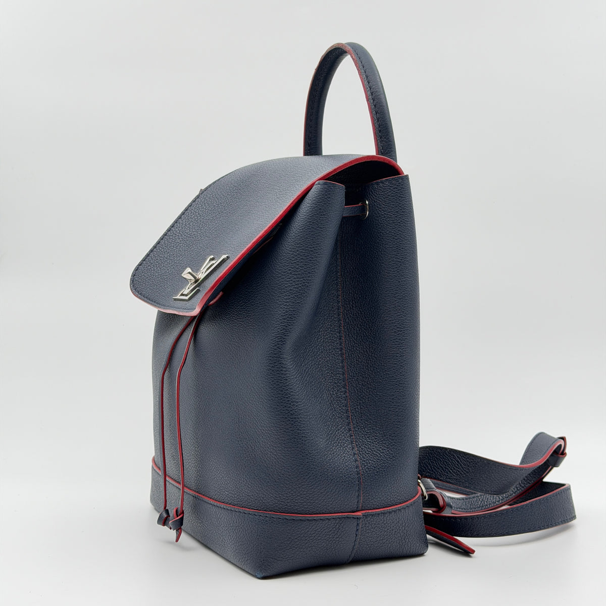 Pre-Owned Marine Rouge Leather Lockme Backpack