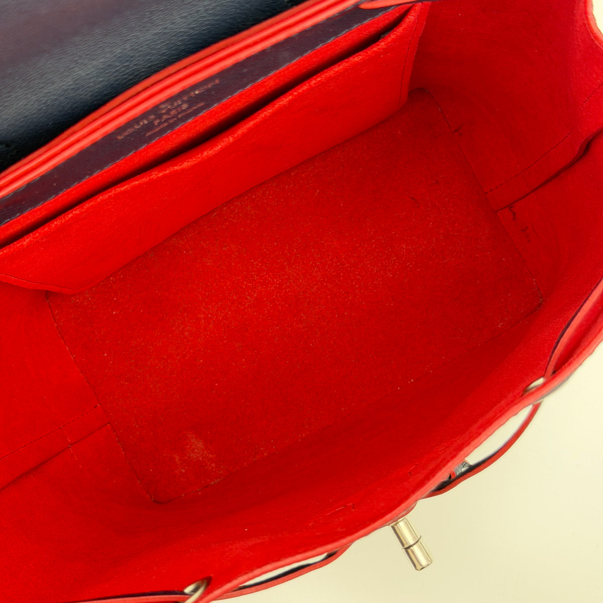 Pre-Owned Marine Rouge Leather Lockme Backpack