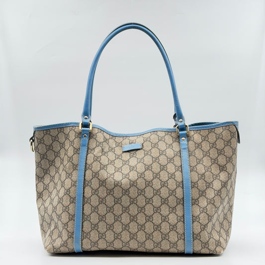 Pre-Owned Blue/GG Supreme Coated Canvas Shopper Tote