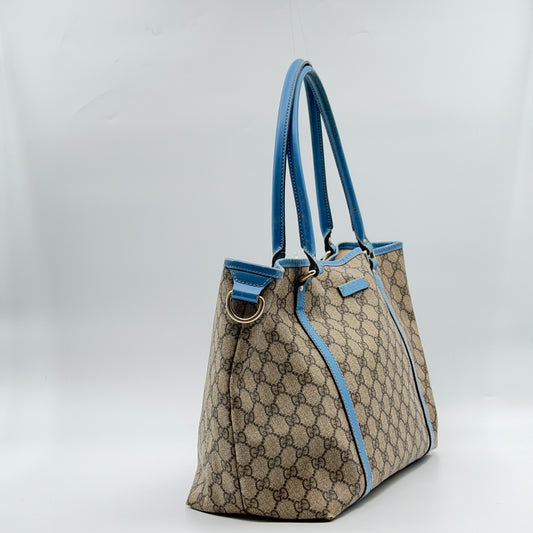 Pre-Owned Blue/GG Supreme Coated Canvas Shopper Tote