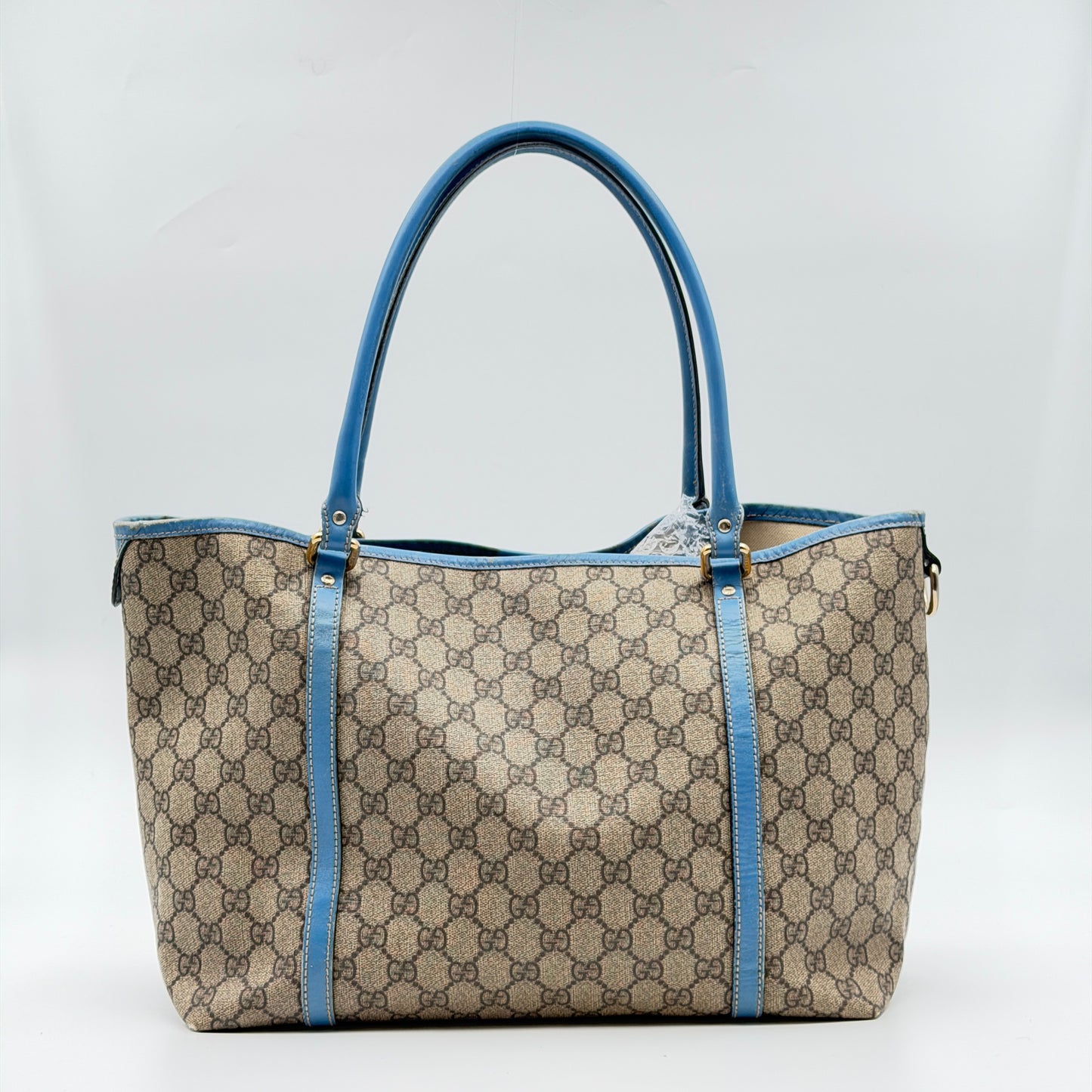 Pre-Owned Blue/GG Supreme Coated Canvas Shopper Tote