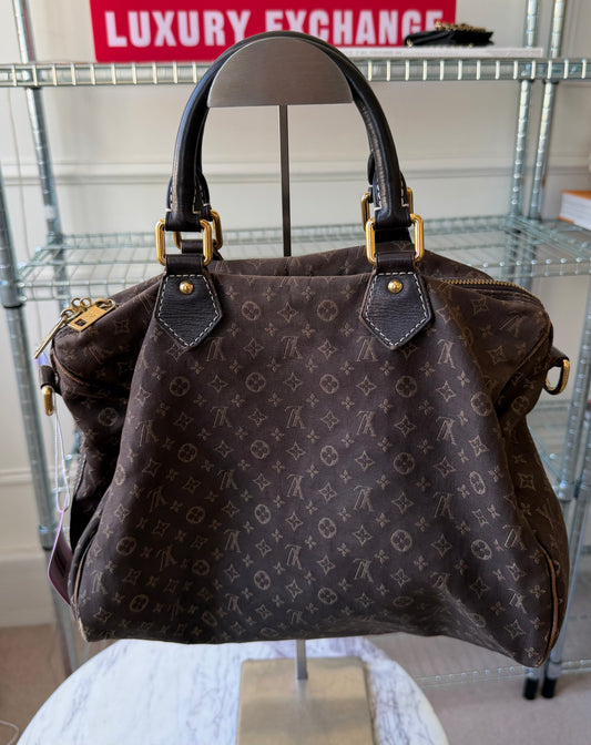 Pre-Owned Brown Mini Lin Canvas Speedy 30