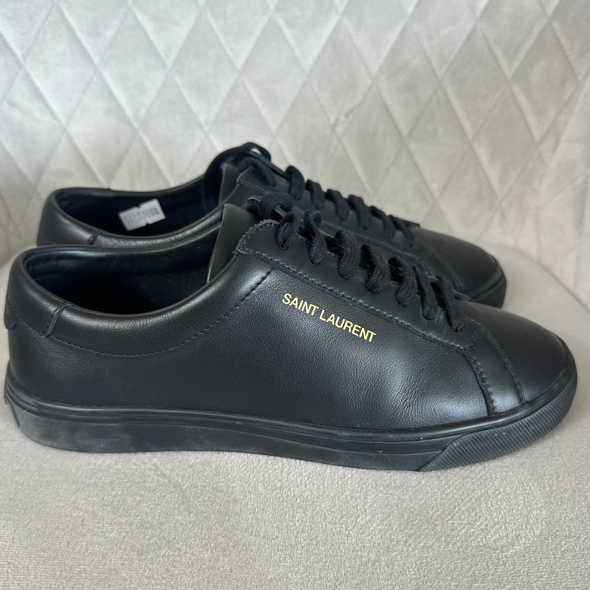 Saint laurent hot sale black trainers